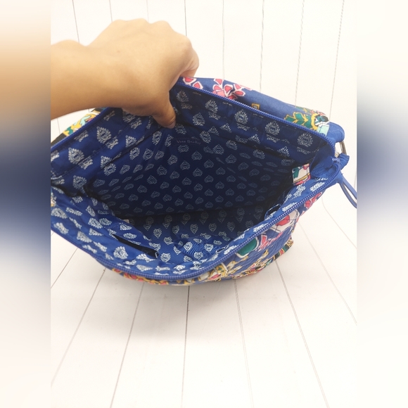 Vera Bradley Blue Romantic Paisley Messenger Women's Bag - Picture 8 of 15